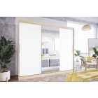 mylife LOLu I tükrös gardróbszekrény, sonoma/matt fehér 250 cm