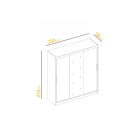 mylife LOLu I tükrös gardróbszekrény, sonoma/matt fehér 250 cm