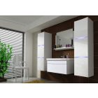 PRINCE LUNA II 80 Magasfényű fehér fürdőszoba bútor mosdóval