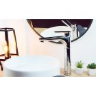 SOTBE MALSELVA magas forgású mosdócsaptelep fém dugóval