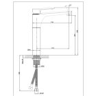 SOTBE MALSELVA magas forgású mosdócsaptelep fém dugóval
