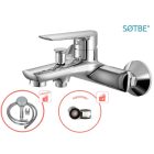 SOTBE MALSELVA falra szerelhető kádtöltő csaptelep + zuhanyszett