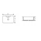 MANVELD Grace KERÁMIA MOSDÓ FEHÉR 49X38X13