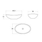 MANVELD ZUZAN BLACK asztali mosdó