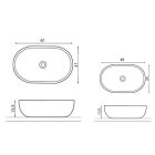 MANVELD ANNA SLIM KERÁMIA MOSDÓ FEHÉR 48X35