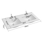 MANVELD DUPLA MOSDÓ PULTBA SÜLLYESZTHETŐ FEHÉR 120 CM