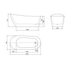 manveld laura SZABADON ÁLLÓ FÜRDŐKÁD (3 méretben)