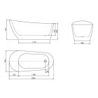 manveld laura SZABADON ÁLLÓ FÜRDŐKÁD (3 méretben)