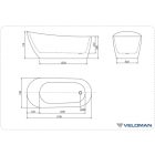 manveld laura SZABADON ÁLLÓ FÜRDŐKÁD (3 méretben)