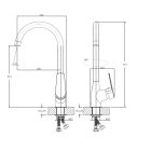 SOTBE MARDOLA HIGH Magas konyhai csaptelep