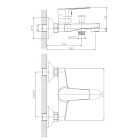 SOTBE MARDOLA falra szerelhető kádtöltő csaptelep + zuhanyszett