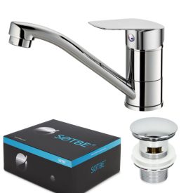   SOTBE mardola mosdócsaptelep forgatható kifolyóval és fémdugóval