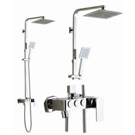   MAXO Zuhanyszett csapteleppel, rendkívül vékony esőzuhannyal krom