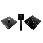 MAXO Zuhanyszett csapteleppel, rendkívül vékony esőzuhannyal fekete