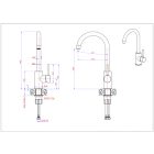 NAOMI Steinsteel Nano Color konyhai csaptelep PVD réz