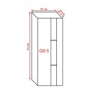 Prince GS5 FÜGGŐLEGES  SZEKRÉNY magasfényű fekete