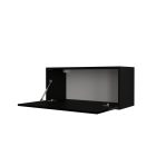 Prince GS4 VÍZSZINTES  SZEKRÉNY magasfényű fekete 91cm