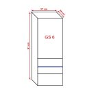 Prince GS6 FÜGGŐLEGES  SZEKRÉNY magasfényű fekete