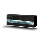prince gs5 vízszintes szekrény elem magasfényű fekete