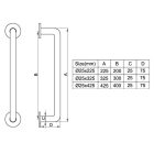 Fürdőkád kapaszkodó-törölköző szárító 30 cm
