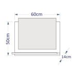 Prince fehér polcos fürdőszobai tükör