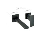 QATRO fekete rejtett mosdócsaptelep fali