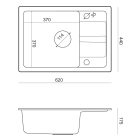 READY- SMART fekete gránit mosogató-CSAPTELEP rugalmas kifolyóval + FOLYADÉK ADAGOLÓ + szifon