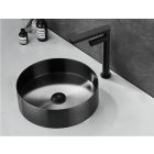 ROUND 40  kerek fekete acél mosdókagyló KLIKK DUGÓVAL