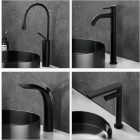 ROUND 40  kerek fekete acél mosdókagyló KLIKK DUGÓVAL