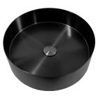ROUND 40  kerek fekete acél mosdókagyló KLIKK DUGÓVAL