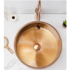 ROUND 40  kerek rose gold acél mosdókagyló KLIKK DUGÓVAL