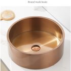 ROUND 40  kerek rose gold acél mosdókagyló KLIKK DUGÓVAL