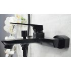 SOTBE TOGA fekete Falra szerelhető kádtöltő csaptelep + zuhanyszett