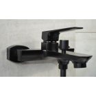 SOTBE TOGA fekete Falra szerelhető kádtöltő csaptelep + zuhanyszett