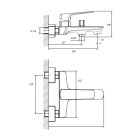 SOTBE TOGA fekete Falra szerelhető kádtöltő csaptelep + zuhanyszett