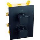 stellman VIVID TR2 termosztátos zuhanycsaptelep Ultra Slim 25 cm Fekete zuhany 