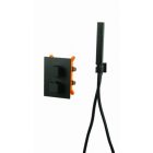 stellman VIVID TR2 termosztátos zuhanycsaptelep Ultra Slim 40 cm Fekete zuhany 