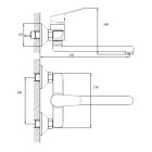 SOTBE VORMA Fali szögletes mosdócsaptelep