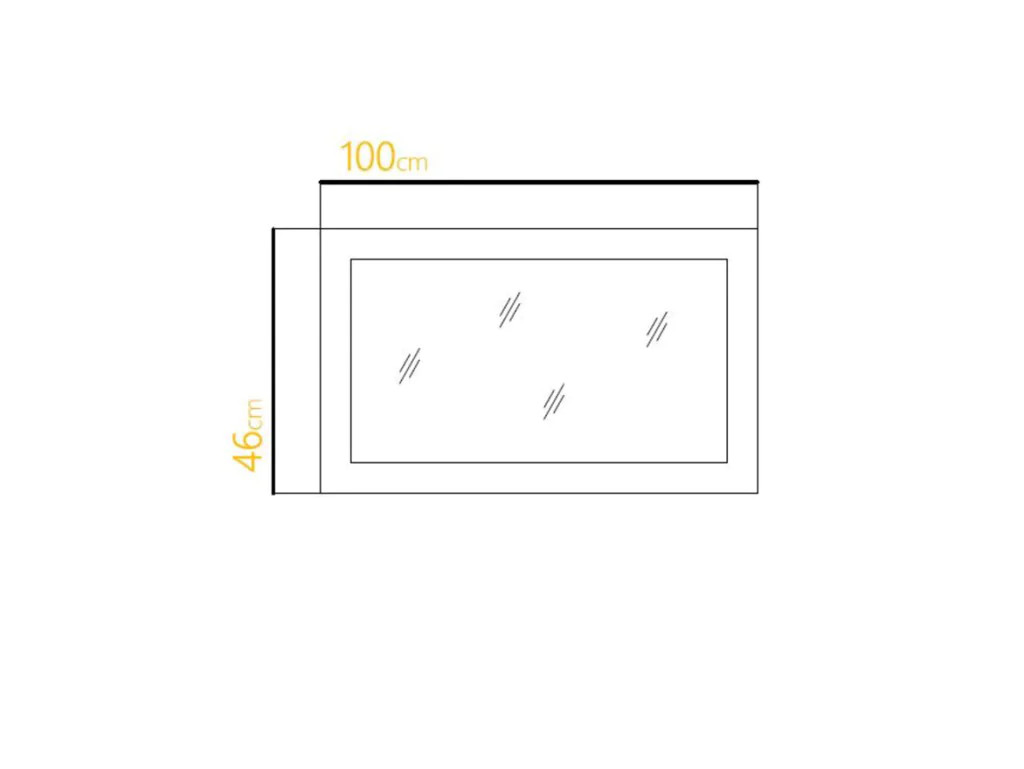 Mylife Lano fali tükör fehér (100cm)