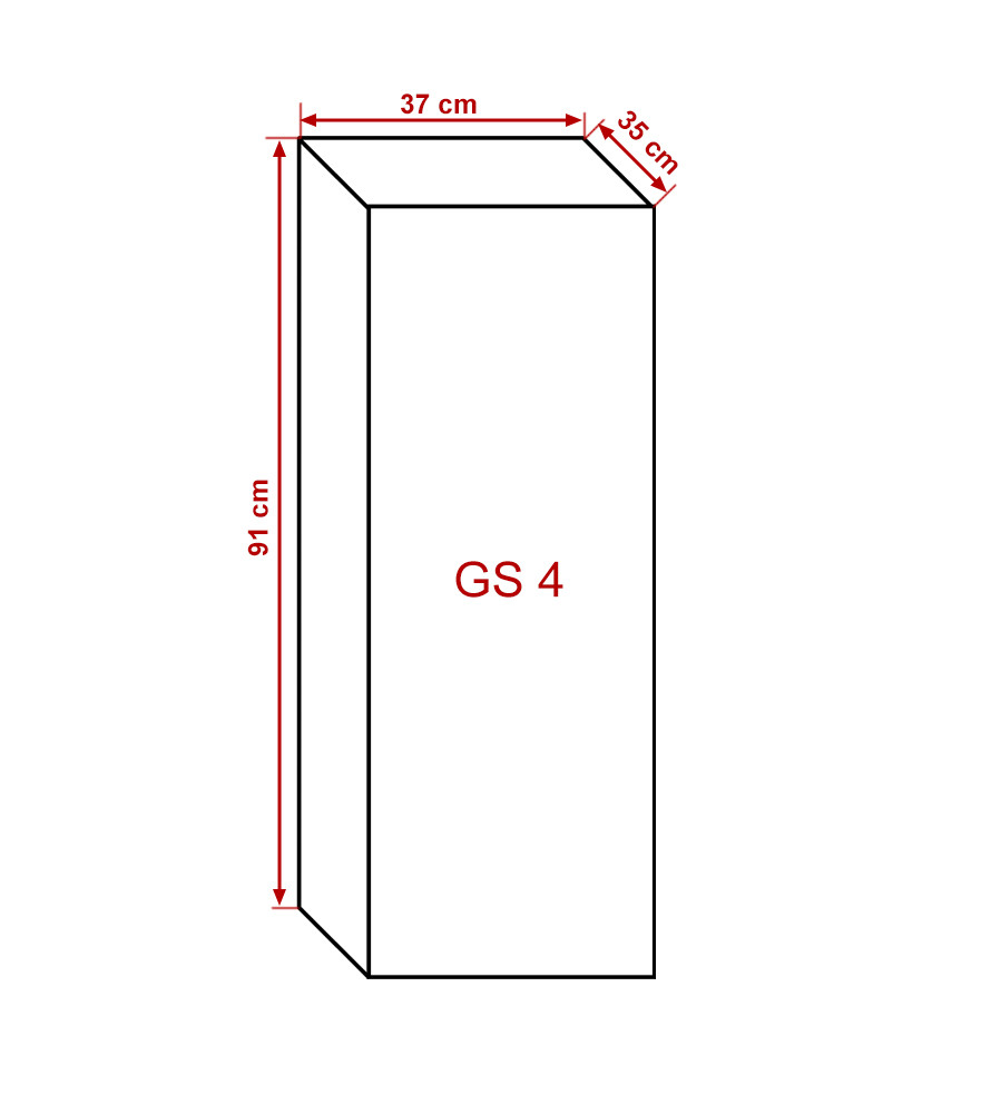 Prince GS4 FÜGGŐLEGES SZEKRÉNY matt fehér